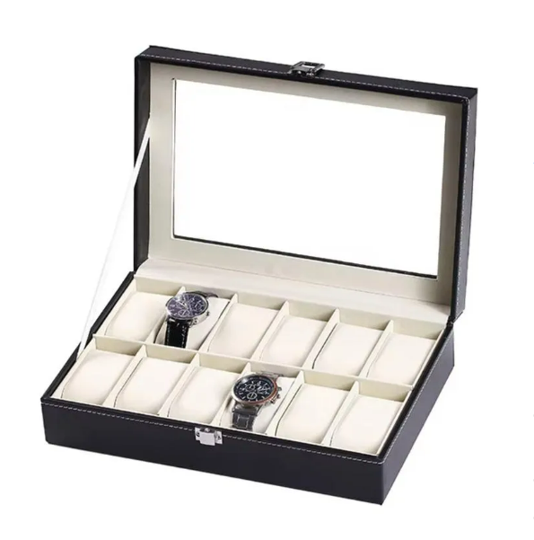 Caja Organizador Relojes 12 Puestos Lujo