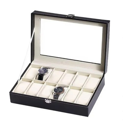 Caja Organizador Relojes 12 Puestos Lujo