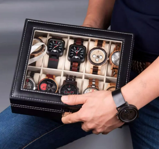 Caja Organizador Relojes 12 Puestos Lujo